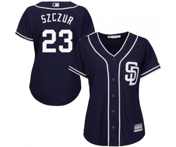 Women's Majestic San Diego Padres #23 Matt Szczur Replica Navy Blue Alternate 1 Cool Base MLB Jersey