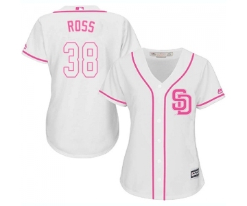 Women's Majestic San Diego Padres #38 Tyson Ross Replica White Fashion Cool Base MLB Jersey