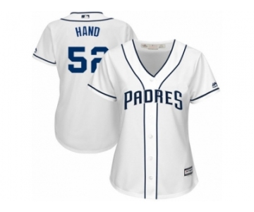 Women's Majestic San Diego Padres #52 Brad Hand Replica White Home Cool Base MLB Jersey