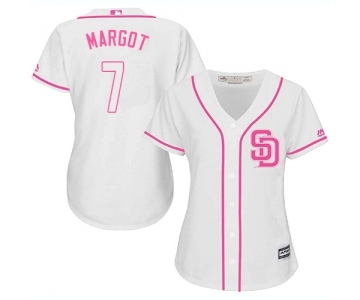 Women's Majestic San Diego Padres #7 Manuel Margot Replica White Fashion Cool Base MLB Jersey