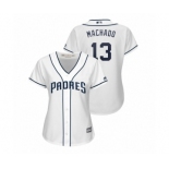 Women's Padres #13 Manny Machado Majestic Home Cool Base Jersey