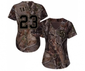 Women's San Diego Padres #23 Fernando Tatis Jr. Authentic Camo Realtree Collection Flex Base Baseball Jersey