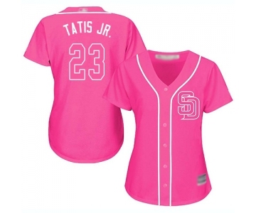 Women's San Diego Padres #23 Fernando Tatis Jr. Authentic Pink Fashion Cool Base Baseball Jersey