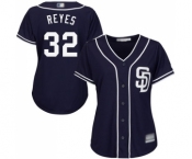 Women's San Diego Padres #32 Franmil Reyes Authentic Navy Blue Alternate 1 Cool Base Baseball Jersey