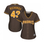 Women's San Diego Padres #43 Garrett Richards Authentic Brown Alternate Cool Base Baseball Jersey