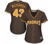 Women's San Diego Padres #43 Garrett Richards Authentic Brown Alternate Cool Base Baseball Jersey