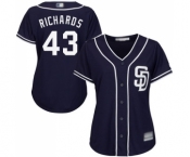 Women's San Diego Padres #43 Garrett Richards Authentic Navy Blue Alternate 1 Cool Base Baseball Jersey