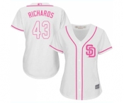 Women's San Diego Padres #43 Garrett Richards Authentic White Fashion Cool Base Baseball Jersey