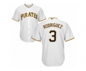 Youth Majestic Pittsburgh Pirates #3 Sean Rodriguez Replica White Home Cool Base MLB Jersey