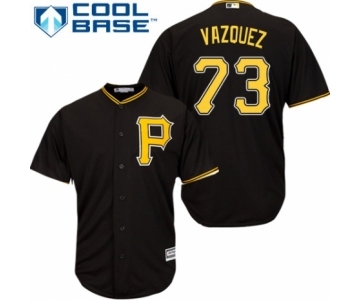 Youth Majestic Pittsburgh Pirates #73 Felipe Vazquez Authentic Black Alternate Cool Base MLB Jersey