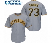 Youth Majestic Pittsburgh Pirates #73 Felipe Vazquez Authentic Grey Road Cool Base MLB Jersey