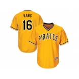 Youth Pittsburgh Pirates #16 Jung-ho Kang Gold Cool Base Stitched MLB Jersey