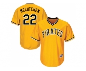 Youth Pittsburgh Pirates #22 Andrew McCutchen Gold Cool Base Stitched MLB Jersey