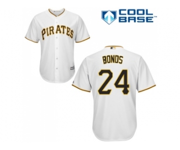 Youth Pittsburgh Pirates #24 Barry Bonds White Cool Base Stitched MLB Jersey