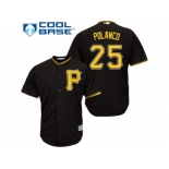 Youth Pittsburgh Pirates #25 Gregory Polanco Black Cool Base Stitched MLB Jersey