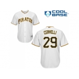 Youth Pittsburgh Pirates #29 Francisco Cervelli White Cool Base Stitched MLB Jersey