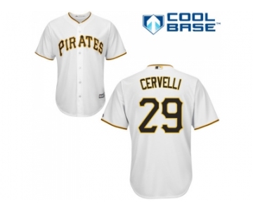 Youth Pittsburgh Pirates #29 Francisco Cervelli White Cool Base Stitched MLB Jersey