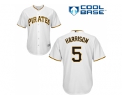 Youth Pittsburgh Pirates #5 Josh Harrison White Cool Base Stitched MLB Jersey