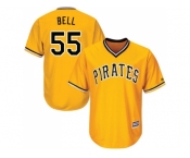 Youth Pittsburgh Pirates #55 Josh Bell Gold Cool Base Stitched MLB Jersey