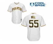 Youth Pittsburgh Pirates #55 Josh Bell White Cool Base Stitched MLB Jersey