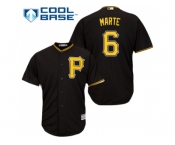 Youth Pittsburgh Pirates #6 Starling Marte Black Cool Base Stitched MLB Jersey