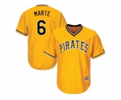 Youth Pittsburgh Pirates #6 Starling Marte Gold Cool Base Stitched MLB Jersey