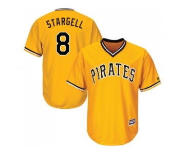 Youth Pittsburgh Pirates #8 Willie Stargell Gold Cool Base Stitched MLB Jersey