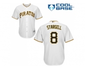 Youth Pittsburgh Pirates #8 Willie Stargell White Cool Base Stitched MLB Jersey