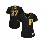 Women Pittsburgh Pirates #27 Jung-ho Kang Black Alternate Stitched MLB Jersey