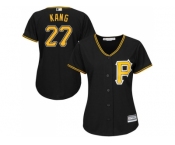 Women Pittsburgh Pirates #27 Jung-ho Kang Black Alternate Stitched MLB Jersey