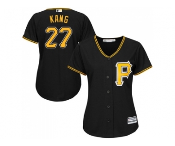 Women Pittsburgh Pirates #27 Jung-ho Kang Black Alternate Stitched MLB Jersey