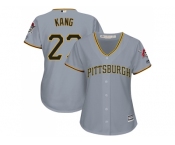 Women Pittsburgh Pirates #27 Jung-ho Kang Grey Road Stitched MLB Jersey