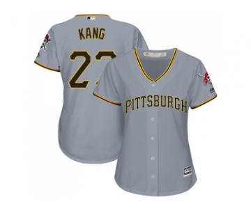 Women Pittsburgh Pirates #27 Jung-ho Kang Grey Road Stitched MLB Jersey