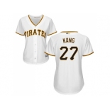 Women Pittsburgh Pirates #27 Jung-ho Kang White Home Stitched MLB Jersey