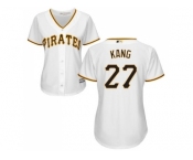 Women Pittsburgh Pirates #27 Jung-ho Kang White Home Stitched MLB Jersey