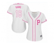 Women's Majestic Pittsburgh Pirates #16 Jung-ho Kang Replica White Fashion Cool Base MLB Jersey