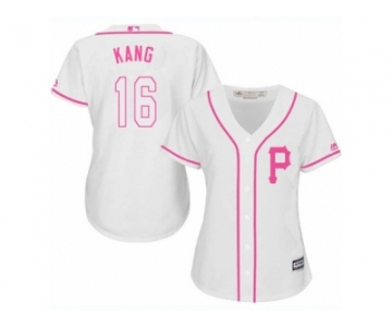 Women's Majestic Pittsburgh Pirates #16 Jung-ho Kang Replica White Fashion Cool Base MLB Jersey