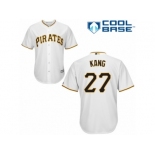 Women's Majestic Pittsburgh Pirates #27 Jung-ho Kang Authentic White Home Cool Base MLB Jersey