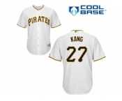 Women's Majestic Pittsburgh Pirates #27 Jung-ho Kang Authentic White Home Cool Base MLB Jersey