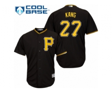 Women's Majestic Pittsburgh Pirates #27 Jung-ho Kang Replica Black Alternate Cool Base MLB Jersey