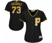 Women's Majestic Pittsburgh Pirates #73 Felipe Vazquez Authentic Black Alternate Cool Base MLB Jersey