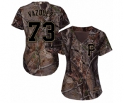 Women's Majestic Pittsburgh Pirates #73 Felipe Vazquez Authentic Camo Realtree Collection Flex Base MLB Jersey