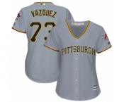 Women's Majestic Pittsburgh Pirates #73 Felipe Vazquez Authentic Grey Road Cool Base MLB Jersey