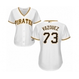 Women's Majestic Pittsburgh Pirates #73 Felipe Vazquez Authentic White Home Cool Base MLB Jersey