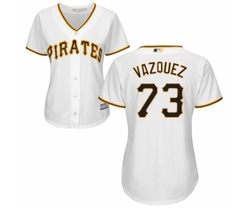 Women's Majestic Pittsburgh Pirates #73 Felipe Vazquez Authentic White Home Cool Base MLB Jersey