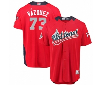 Women's Majestic Pittsburgh Pirates #73 Felipe Vazquez Game Red National League 2018 MLB All-Star MLB Jersey