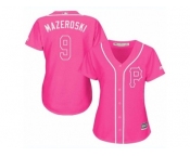 Women's Majestic Pittsburgh Pirates #9 Bill Mazeroski Replica Pink Fashion Cool Base MLB Jersey