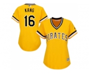 Women's Pittsburgh Pirates #16 Jung-ho Kang Gold Alternate Stitched MLB Jersey