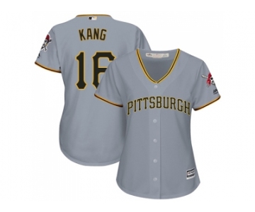 Women's Pittsburgh Pirates #16 Jung-ho Kang Grey Road Stitched MLB Jersey