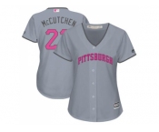 Women's Pittsburgh Pirates #22 Andrew McCutchen Grey Mother's Day Cool Base Stitched MLB Jersey